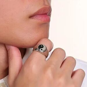 Retro Style Harmony Symbol Alloy Fashion Accessories Adjustable Ring